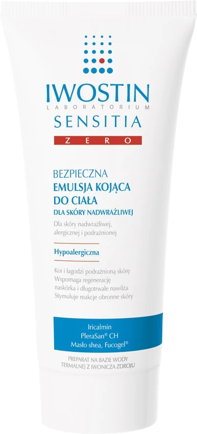 Linię do pielęgnacji nadwrażliwej skóry twarzy i ciała IWOSTIN SENSITIA ZERO. Opracowaną przez dermatologów specjalistyczną linię przeznaczoną do pielęgnacji nadwrażliwej skóry twarzy i ciała – IWOSTIN SENSITIA ZERO tworzą trzy produkty: bezpieczny krem kojący, bezpieczna emulsja oczyszczająca oraz bezpieczna emulsja kojąca do ciała. Preparaty łagodzą podrażnienia, stymulują reakcje obronne skóry i zmniejszają jej wrażliwość, wspomagają procesy regeneracyjne naskórka oraz zapewniają długotrwałe nawilżenie. Swoje kojące właściwości zawdzięczają formule ZERO PODRAŻNIEŃ: zero parabenów, barwników, alkoholu i środków zapachowych oraz łagodzącym składnikom aktywnym m.in. Iricalmin, PleraSan® CH. Cena ok. 36 zł/szt. Kategoria: kosmetyki apteczne. Linię do pielęgnacji nadwrażliwej skóry twarzy i ciała IWOSTIN SENSITIA ZERO. Opracowaną przez dermatologów specjalistyczną linię przeznaczoną do pielęgnacji nadwrażliwej skóry twarzy i ciała – IWOSTIN SENSITIA ZERO tworzą trzy produkty: bezpieczny krem kojący, bezpieczna emulsja oczyszczająca oraz bezpieczna emulsja kojąca do ciała. Preparaty łagodzą podrażnienia, stymulują reakcje obronne skóry i zmniejszają jej wrażliwość, wspomagają procesy regeneracyjne naskórka oraz zapewniają długotrwałe nawilżenie. Swoje kojące właściwości zawdzięczają formule ZERO PODRAŻNIEŃ: zero parabenów, barwników, alkoholu i środków zapachowych oraz łagodzącym składnikom aktywnym m.in. Iricalmin, PleraSan® CH. Cena ok. 36 zł/szt. Kategoria: kosmetyki apteczne.