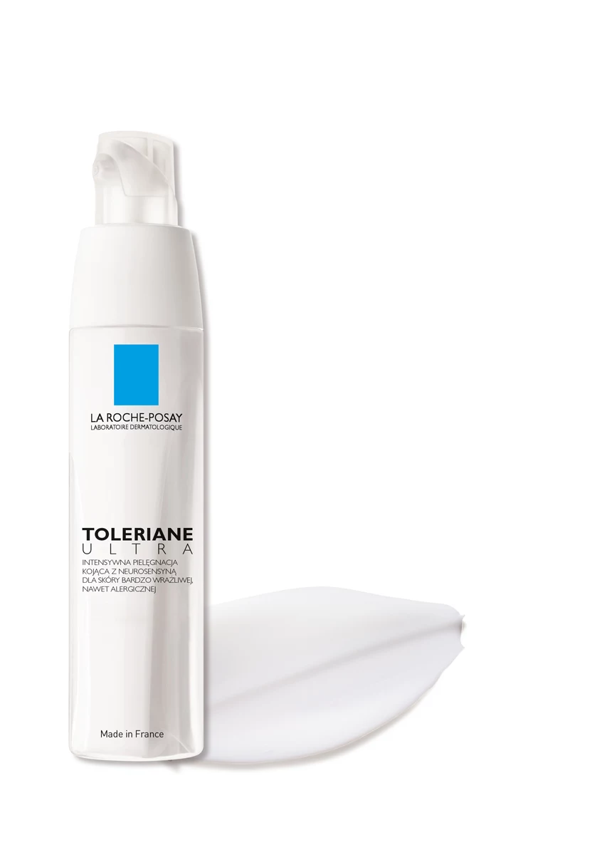 La Roche-Posay Toleriane Ultra. Intensywna pielęgnacja kojąca z Neurosensyną dla każdego rodzaju skóry wrażliwej, nawet najbardziej wymagającej. Przeciwdziała podrażnieniom, natychmiastowo koi oraz długotrwale nawilża, nie zawiera substancji zapachowych, konserwantów, barwników, alkoholu, lanoliny, parabenów, zamknięty w nowoczesnym, hermetycznym opakowaniu. Cena: 69 zł/40 ml. Kategoria: kosmetyki apteczne. La Roche-Posay Toleriane Ultra. Intensywna pielęgnacja kojąca z Neurosensyną dla każdego rodzaju skóry wrażliwej, nawet najbardziej wymagającej. Przeciwdziała podrażnieniom, natychmiastowo koi oraz długotrwale nawilża, nie zawiera substancji zapachowych, konserwantów, barwników, alkoholu, lanoliny, parabenów, zamknięty w nowoczesnym, hermetycznym opakowaniu. Cena: 69 zł/40 ml. Kategoria: kosmetyki apteczne.