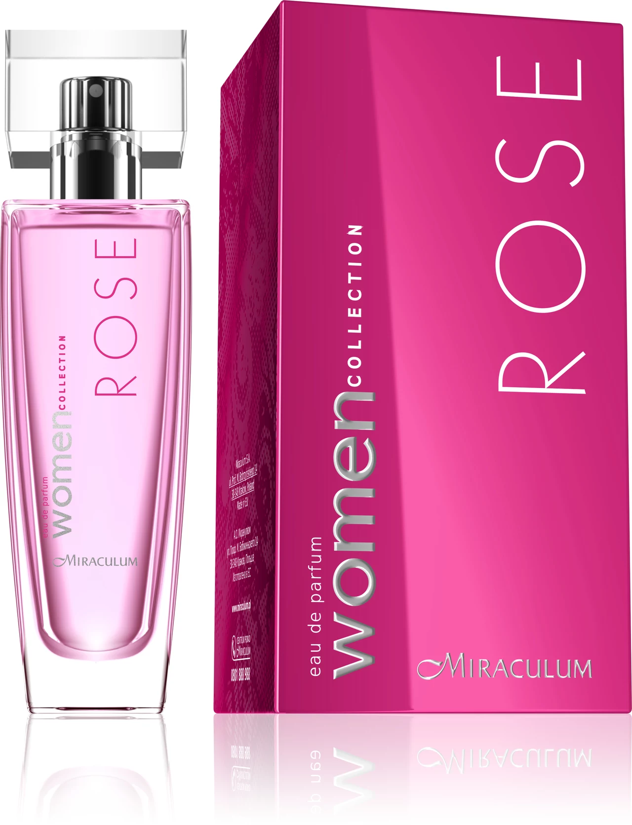 Woda perfumowana ROSE. Woda perfumowana Miraculum Women Collection ROSE stanowi esencję kobiecego wdzięku. Zawiera nutkę dyskretnej zmysłowości, a jednocześnie urzeka subtelnością i prostotą. W zapachu odnaleźć można wyjątkowe akordy kwiatów: magnolii, frezji i jaśminu, oplecione orzeźwiającymi nutami owocowymi. Całość kompozycji wieńczy ambra oraz białe piżmo. Idealny na każdą okazję jako dodatek do ulubionych strojów. Sprawi, że poczujesz się gwiazdą codziennego życia. Miraculum, 22 zł/50 ml. Kategoria: zapachy dla Niej. Woda perfumowana ROSE. Woda perfumowana Miraculum Women Collection ROSE stanowi esencję kobiecego wdzięku. Zawiera nutkę dyskretnej zmysłowości, a jednocześnie urzeka subtelnością i prostotą. W zapachu odnaleźć można wyjątkowe akordy kwiatów: magnolii, frezji i jaśminu, oplecione orzeźwiającymi nutami owocowymi. Całość kompozycji wieńczy ambra oraz białe piżmo. Idealny na każdą okazję jako dodatek do ulubionych strojów. Sprawi, że poczujesz się gwiazdą codziennego życia. Miraculum, 22 zł/50 ml. Kategoria: zapachy dla Niej.