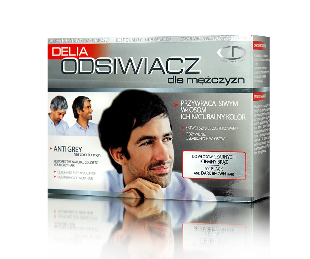 Odsiwiacz dla mężczyzn. Produkt pozwala w niezwykle prosty i skuteczny sposób pozbyć się siwizny. Nadaje się do stosowania w warunkach domowych ze względu na wyjątkową łatwość aplikacji; pozwala na uzyskanie koloru włosów zbliżonego do naturalnego. Delia Cosmetics, 19,80 zł. Kategoria: dla Niego. Odsiwiacz dla mężczyzn. Produkt pozwala w niezwykle prosty i skuteczny sposób pozbyć się siwizny. Nadaje się do stosowania w warunkach domowych ze względu na wyjątkową łatwość aplikacji; pozwala na uzyskanie koloru włosów zbliżonego do naturalnego. Delia Cosmetics, 19,80 zł. Kategoria: dla Niego.