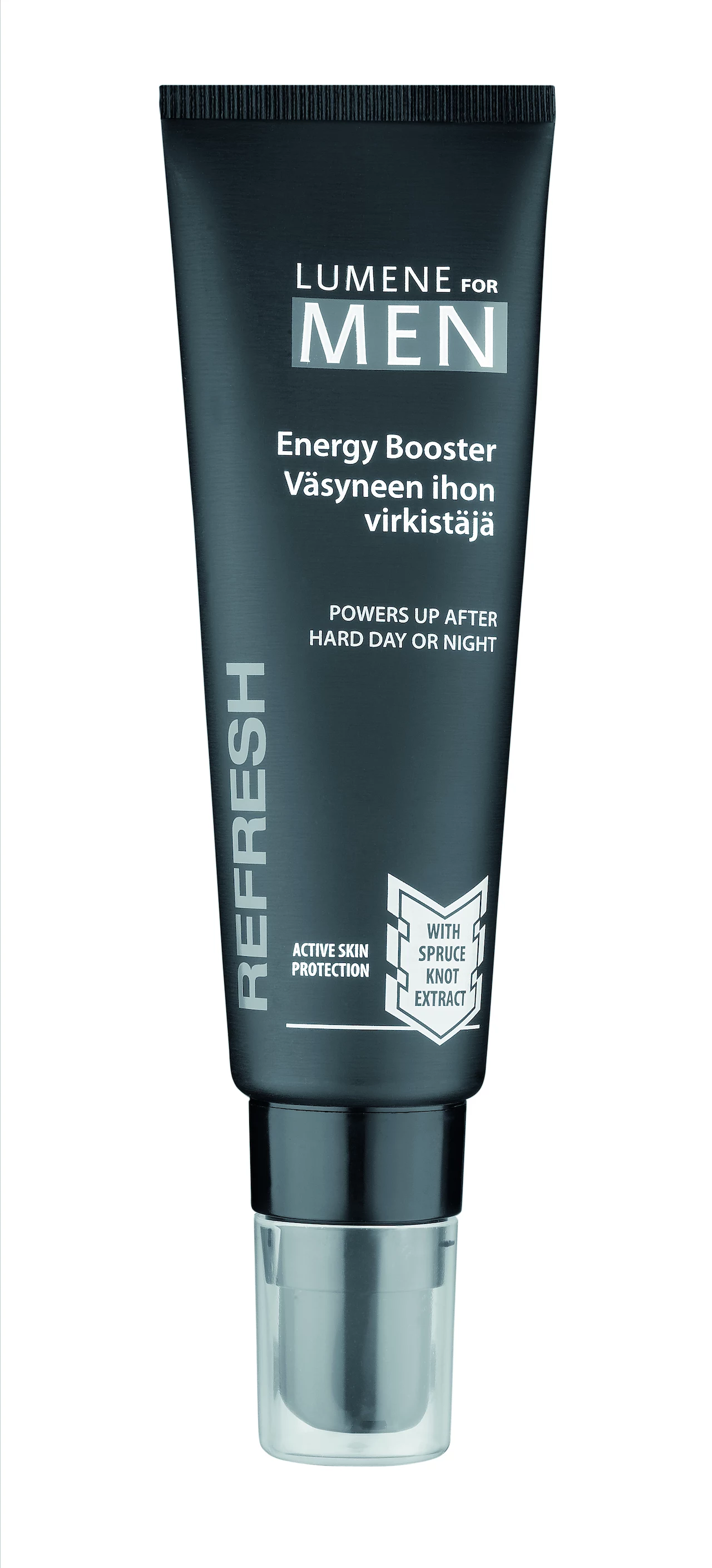 Energetyzujące serum do twarzy Lumene Energy Booster. Prawdziwy napój energetyzujący dla skóry zmęczonej i szarej, który usuwa oznaki zmęczenia z twarzy i okolic oczu. Pomaga chronić skórę przed podrażnieniami wynikającymi z zanieczyszczeń środowiska. Ekstrakt z sęków arktycznego świerku odświeża i chłodzi skórę. Lumene Finland, 45 zł/30 ml. Kategoria: dla Niego. Energetyzujące serum do twarzy Lumene Energy Booster. Prawdziwy napój energetyzujący dla skóry zmęczonej i szarej, który usuwa oznaki zmęczenia z twarzy i okolic oczu. Pomaga chronić skórę przed podrażnieniami wynikającymi z zanieczyszczeń środowiska. Ekstrakt z sęków arktycznego świerku odświeża i chłodzi skórę. Lumene Finland, 45 zł/30 ml. Kategoria: dla Niego.