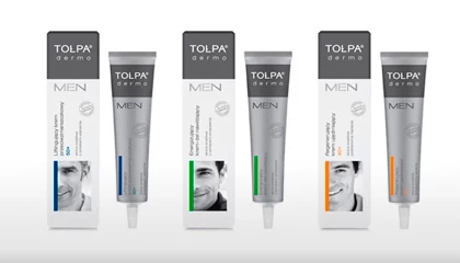 Linia TOŁPA® dermo MEN. Dermokosmetyki TOŁPA® dermo MEN są hypoalergiczne i bezpieczne dla skóry wrażliwej. Nie zawierają alergenów ani sztucznych barwników. Dzięki recepturom łączącym ekologiczny torf TOŁPA® oraz roślinne składniki aktywne preparaty te skutecznie łagodzą podrażnienia, głęboko nawilżają, przywracają uczucie komfortu oraz wspomagają regenerację skóry. W skład linii wchodzą łafgodzący żel micelarny do mycia twarzy, głęboko oczyszczający żel do mycia twarzy, energizujący krem-żel nawilżający, energizujący krem-żel pod oczy, regenerujący krem ujędrniający 40+, regenerujący krem pod oczy 40+ oraz liftingujący krem przeciwzmarszczkowy 50+. TOŁPA, 19,99 zł – 29,99 zł. Kategoria: dla Niego. Linia TOŁPA® dermo MEN. Dermokosmetyki TOŁPA® dermo MEN są hypoalergiczne i bezpieczne dla skóry wrażliwej. Nie zawierają alergenów ani sztucznych barwników. Dzięki recepturom łączącym ekologiczny torf TOŁPA® oraz roślinne składniki aktywne preparaty te skutecznie łagodzą podrażnienia, głęboko nawilżają, przywracają uczucie komfortu oraz wspomagają regenerację skóry. W skład linii wchodzą łafgodzący żel micelarny do mycia twarzy, głęboko oczyszczający żel do mycia twarzy, energizujący krem-żel nawilżający, energizujący krem-żel pod oczy, regenerujący krem ujędrniający 40+, regenerujący krem pod oczy 40+ oraz liftingujący krem przeciwzmarszczkowy 50+. TOŁPA, 19,99 zł – 29,99 zł. Kategoria: dla Niego.