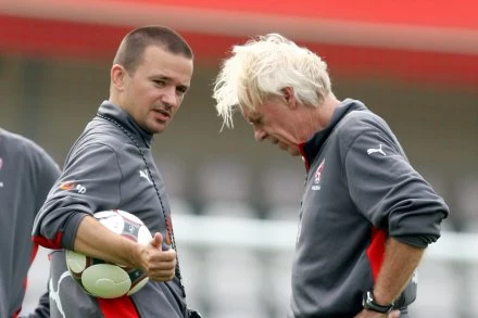 Rafał Ulatowski i Leo Beenhakker. Fot. Cyfrasport