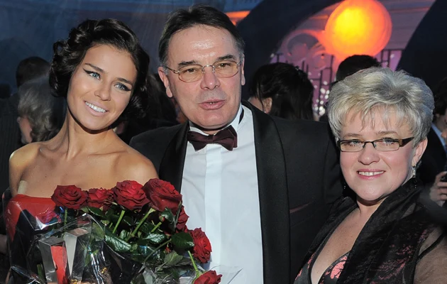 Natasza Urbańska z rodzicami, 2008 r.