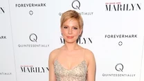 Michelle Williams w kreacji Erdem podczas premiery filmu w Nowym Jorku