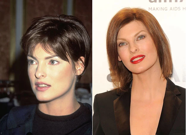 Linda Evangelista w 1995r. i dziś Linda Evangelista w 1995r. i dziś