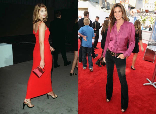 Cindy Crawford w 1997 roku i dziś