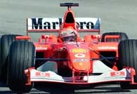 Michael Schumacher w swoim nowym Ferrari