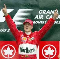 Michael Schumacher na najwyższym podium po raz 59. Michael Schumacher na najwyższym podium po raz 59.