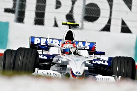 Kubica podczas pierwszego treningu Kubica podczas pierwszego treningu