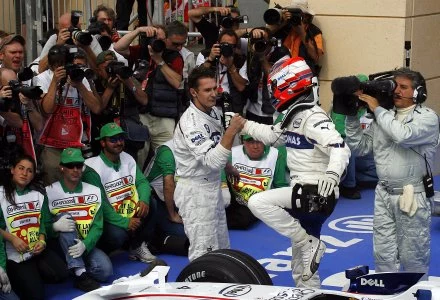 Robert po wywalczeniu pole position w GP Bahrajnu Robert po wywalczeniu pole position w GP Bahrajnu