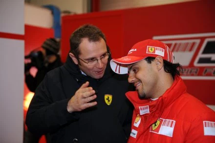 Stefano Domenicali (z lewej) i Felipe Massa.