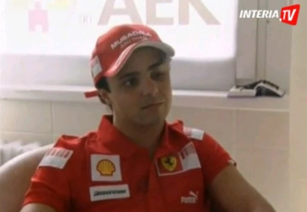 Felipe Massa podczas pierwszego wywiadu. Felipe Massa podczas pierwszego wywiadu.