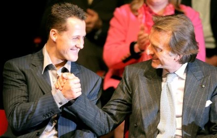 Luca di Montezemolo i Michael Schumacher (z lewej)