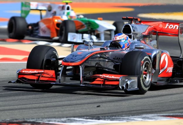 Jenson Button na torze w Bahrajnie