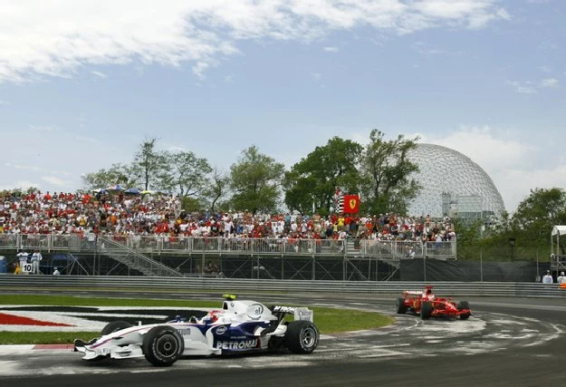 GP Kanady 2008 - Robert Kubica, za nim  Kimi Raikkonen