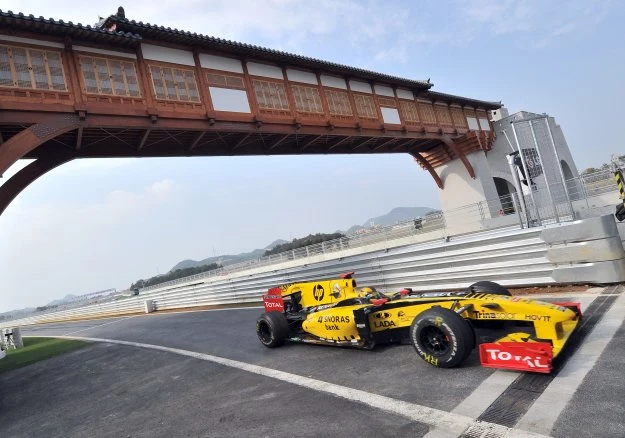 Robert Kubica podczas treningu na torze Yeongam.