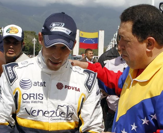 Pastor Maldonado i prezydent Wenezueli Hugo Chavez