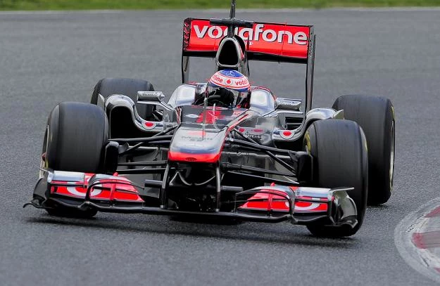 Jenson Button w bolidzie McLarena Mercedesa Jenson Button w bolidzie McLarena Mercedesa