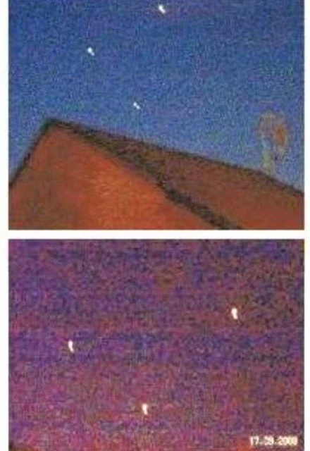 Fotografie UFO wykonane w Walii we wrześniu 2008 roku aparatami z telefonów komórkowych