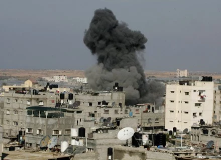 Rafah, Strefa Gazy - w trakcie bombardowań