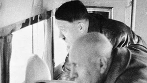 Hitler i Mussolini na pokładzie niemieckiego Ju-52