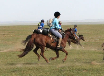 Jeźdzcy na trasie, Mongolia, 29 sierpnia 2009