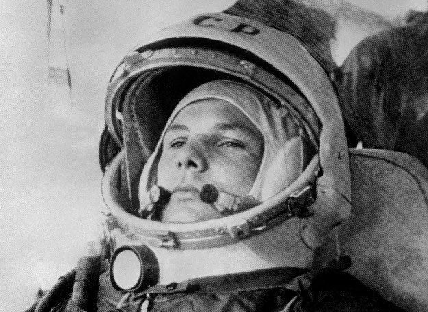 Jurij Gagarin tuż przed startem statku "Wostok 1"