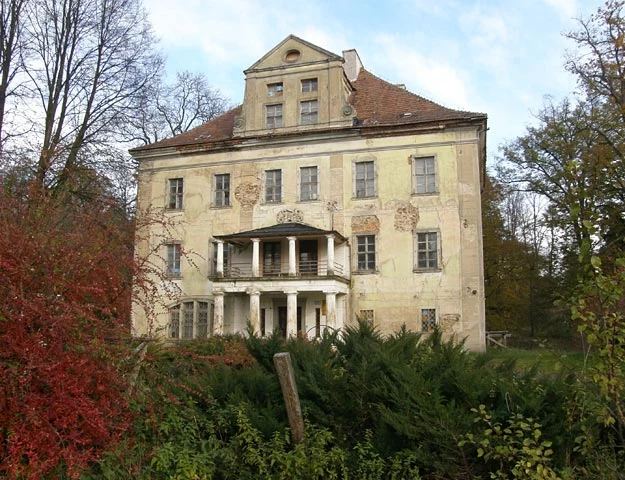 Pałac w Rząsinach, podczas remontu w 2010 r. /fot. Szymon Wrzesiński