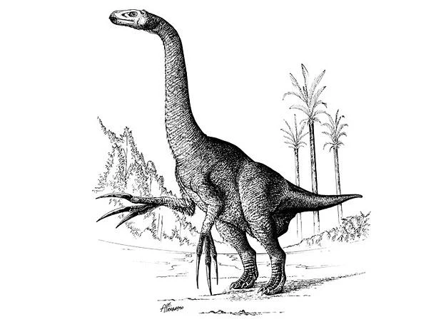 Therizinosaurus widywany na wyspach Papui Nowej Gwinei