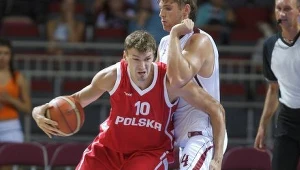 Adam Wójcik (z piłką)