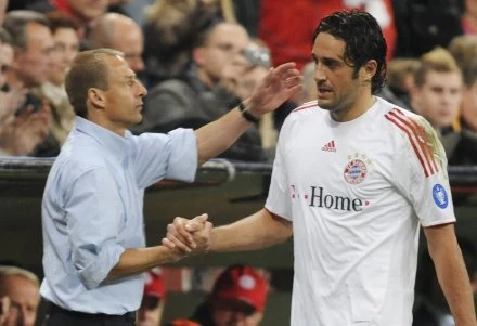Juergen Klinsmann i Luca Toni Juergen Klinsmann i Luca Toni