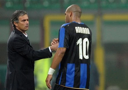Jose Mourinho i Adriano Jose Mourinho i Adriano