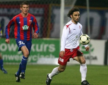 Gabor Vayer (z prawej) zdobył dla ŁKS-u pierwszego gola. Fot. Tomasz Wantuła.