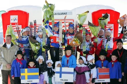 Podium niedzielnych zawodów Podium niedzielnych zawodów