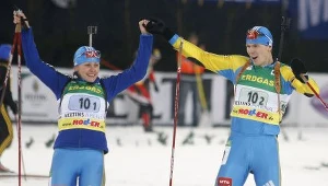 Oksana  Chwostienko i Andrij Deryziemlia