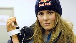 Lindsey Vonn rozcięła palec, kiedy otwierała butelkę szampana