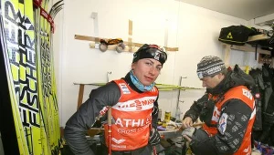 Justyna Kowalczyk i Aleksander Wierietielny/fot. Jerzy Kleszcz