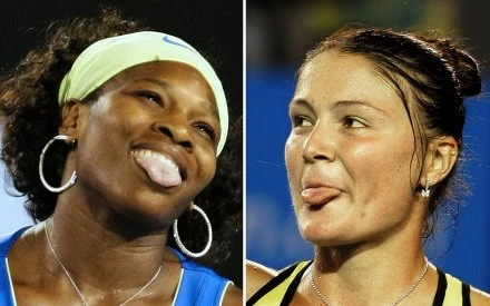 Dinara Safina (z prawej) i Serena Williams Dinara Safina (z prawej) i Serena Williams