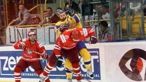 Polscy hokeiści zajęli dopiero czwarte miejsce podczas MŚ dywizji I w Toruniu. Fot: Tadeusz Bącal