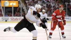 Todd Marchant zdobył zwycięskiego gola dla Anaheim Ducks w meczu z Detroit Red Wings.