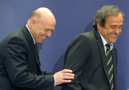 Grzegorz Lato i Michel Platini Grzegorz Lato i Michel Platini