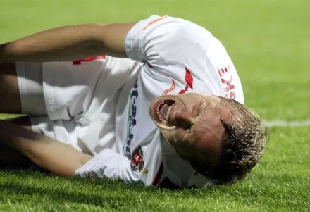 Marcin Baszczyński doznał kontuzji w meczu z Piastem Gliwice Fot. Dariusz Hermiersz Marcin Baszczyński doznał kontuzji w meczu z Piastem Gliwice Fot. Dariusz Hermiersz