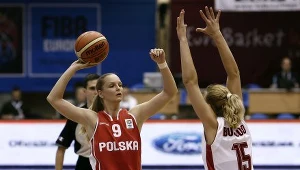 Agnieszka Bibrzycka (z piłką)/fot. Wojciech Figurski