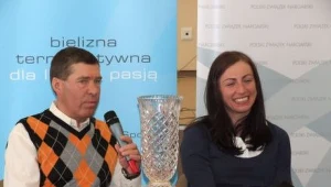 Aleksander Wierietielny i jego podopieczna Justyna Kowalczyk.