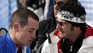 Alberto Tomba (z prawej)