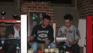 Bracia Laszkiewiczowie pod gradobiciem pytań, Fot Marta Wołoszyn.