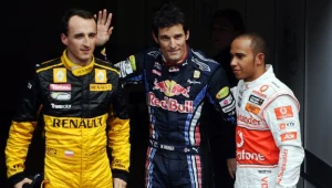 Robert Kubica, Mark Webber i Lewis Hamilton, czyli najszybsi w kwalifikacjach
