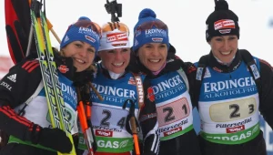 Niemiecka sztafeta (od lewej): Neuner, Henkel, Hitzer i Buchholz/fot. Alexander Hassenstein