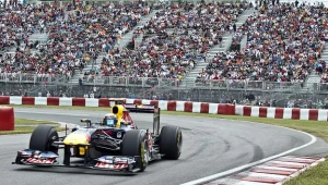 Mistrz świata Formuły 1Niemiec Sebastian Vettel (Red Bull) na torze w Montrealu